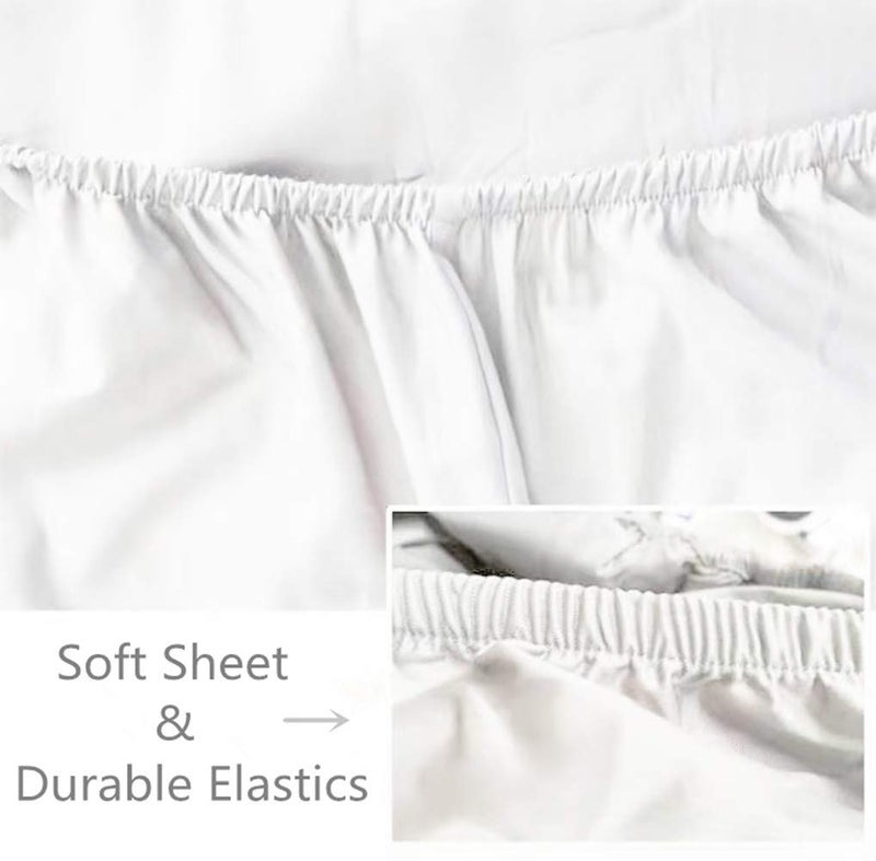 Meicotton Bedding Full Size Premium Cotton Fitted Sheet Only - 300 Thread Count Pure Natural Cotton Fabric - 14" Deep Pocket,Breathable,Ultra Soft & Silky (Full,White) - Image 5